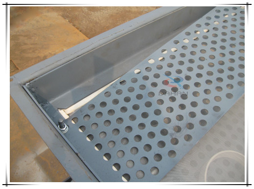 壓框加高至篩箱上邊緣 壓框加高至篩箱上邊緣